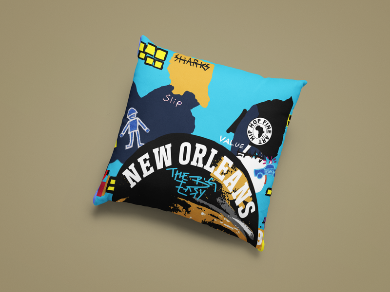 New Orleans B. Fly Throw Pillow